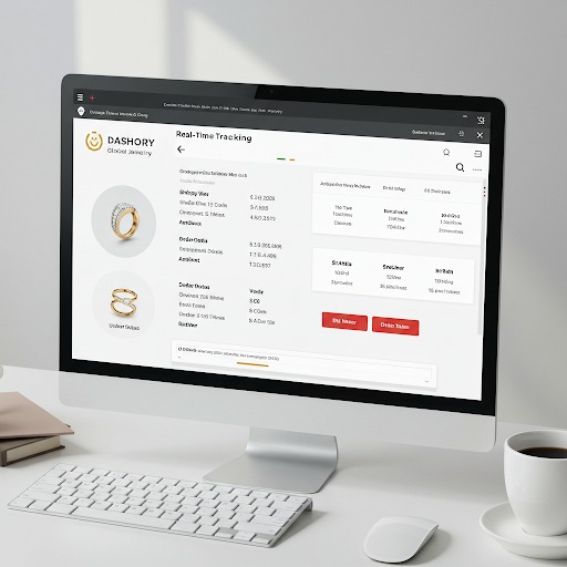 A computer with marketing dashboard
